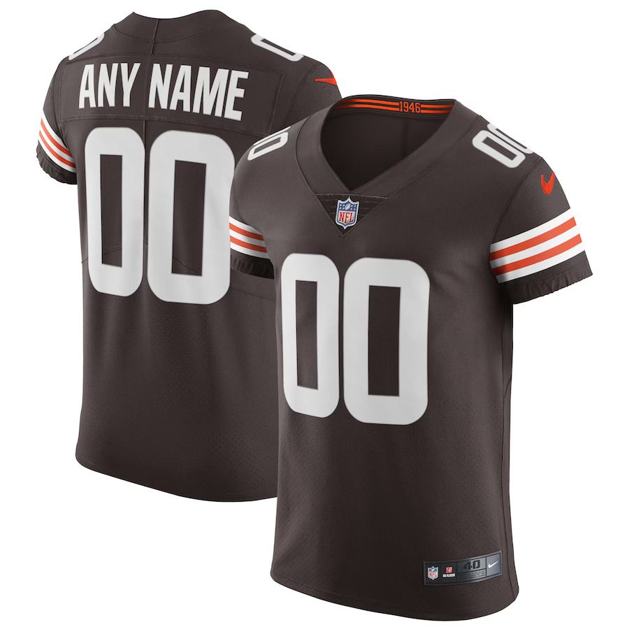 Men Cleveland Browns Nike Brown Vapor Elite Custom NFL Jersey->customized nfl jersey->Custom Jersey